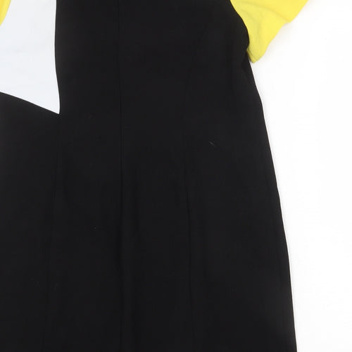 Definitions Womens Multicoloured Polyester Sheath Size 16 Roll Neck Zip