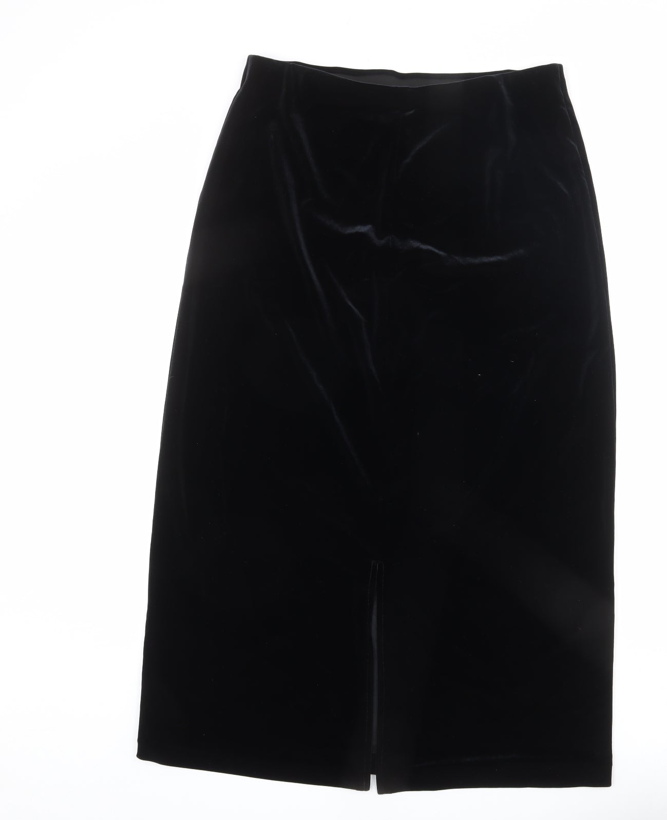 Marks and Spencer Womens Black Polyester Straight & Pencil Skirt Size 14