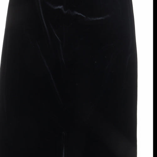 Marks and Spencer Womens Black Polyester Straight & Pencil Skirt Size 14