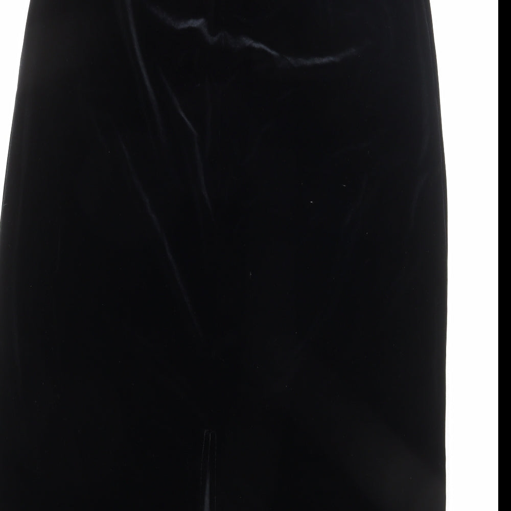 Marks and Spencer Womens Black Polyester Straight & Pencil Skirt Size 14