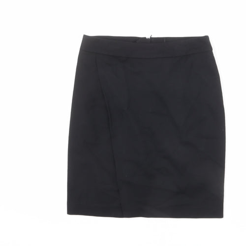 NEXT Womens Black Polyester Straight & Pencil Skirt Size 8 Zip