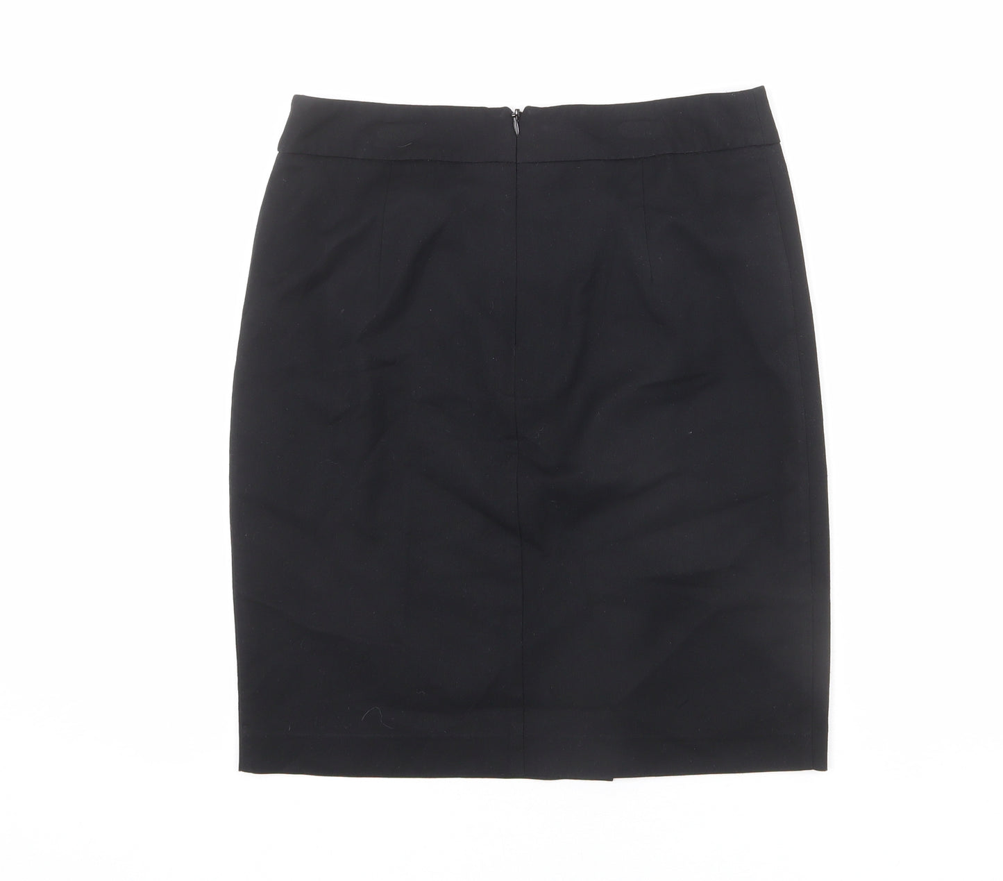 NEXT Womens Black Polyester Straight & Pencil Skirt Size 8 Zip