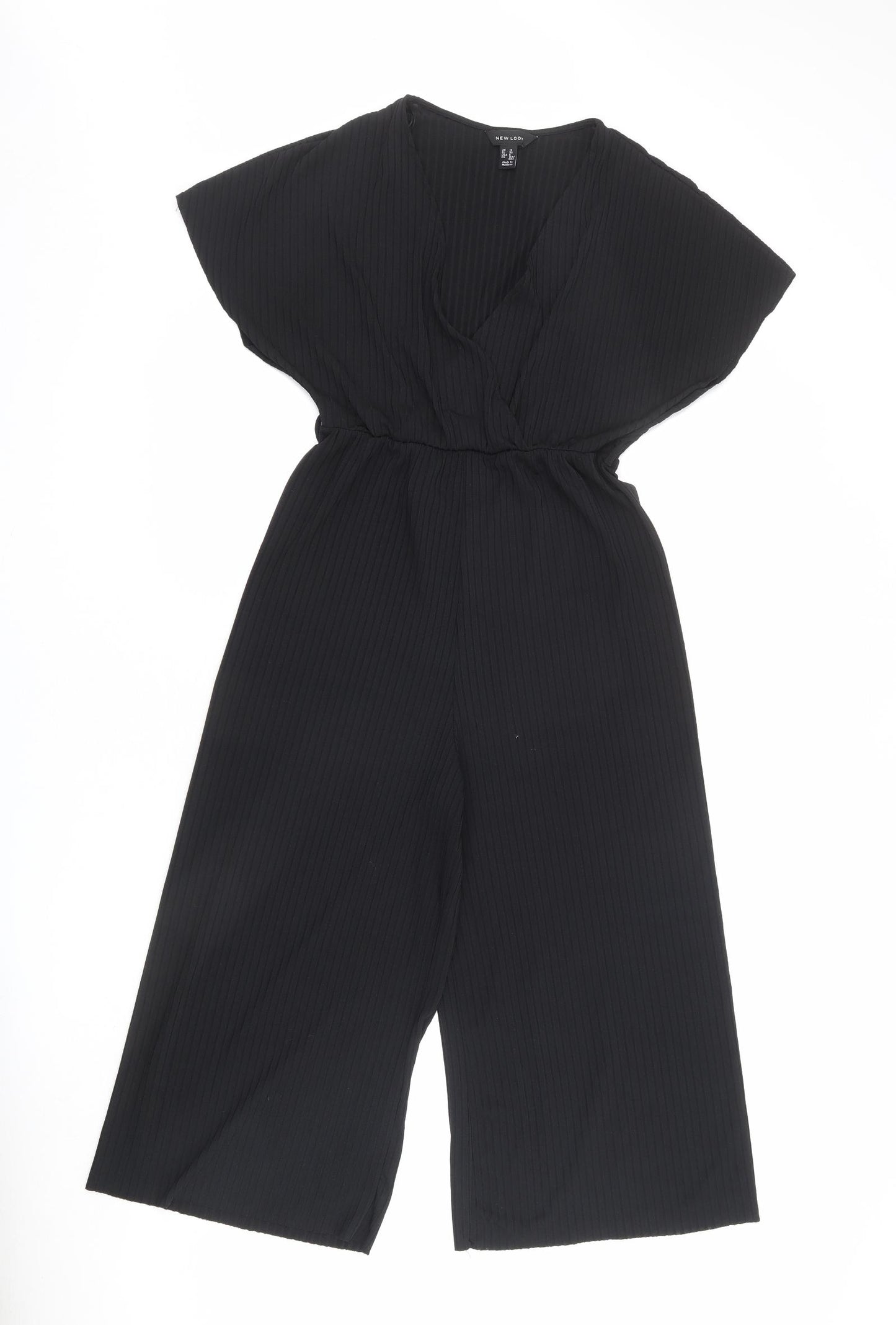 New Look Womens Black Polyester Jumpsuit One-Piece Size 10 L18 in Pullover