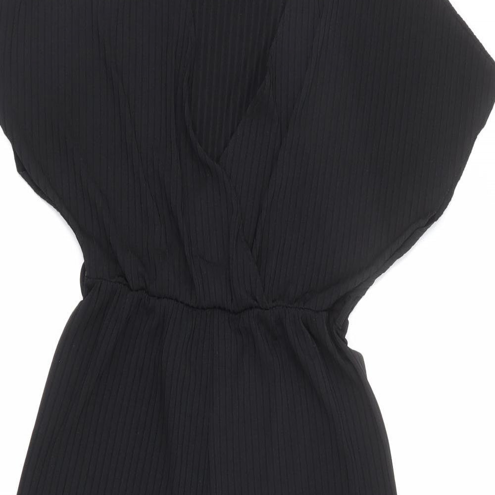 New Look Womens Black Polyester Jumpsuit One-Piece Size 10 L18 in Pullover