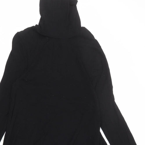 ASOS Womens Black Polyester Trapeze & Swing Size 12 Henley Pullover