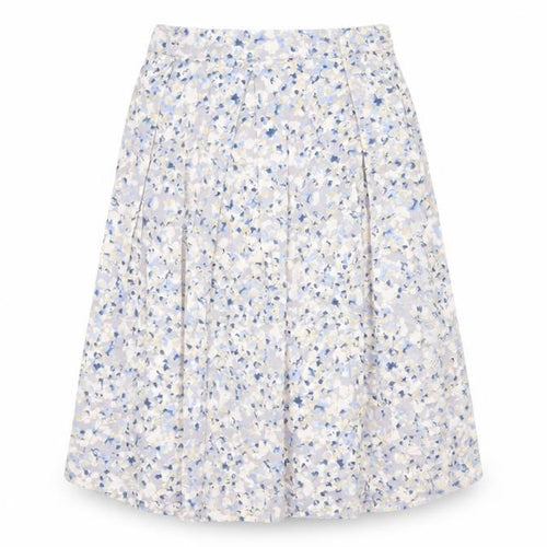 Adini Womens Multicoloured Floral Cotton Pleated Skirt Size S Zip