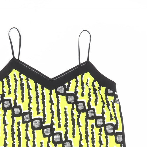 Principles Womens Multicoloured Geometric Polyester Camisole Tank Size 18 V-Neck - Cut Out Detail