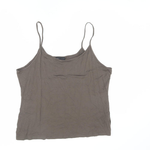 NEXT Womens Brown Viscose Camisole Tank Size 22 Scoop Neck