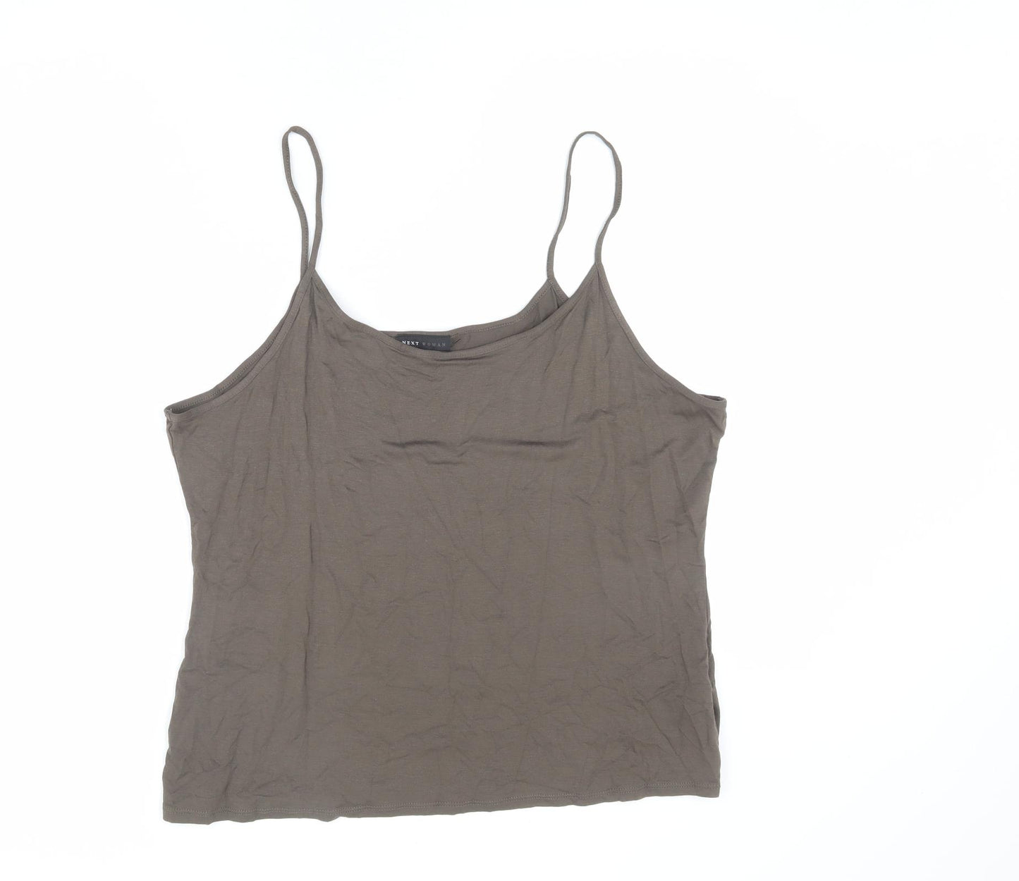 NEXT Womens Brown Viscose Camisole Tank Size 22 Scoop Neck