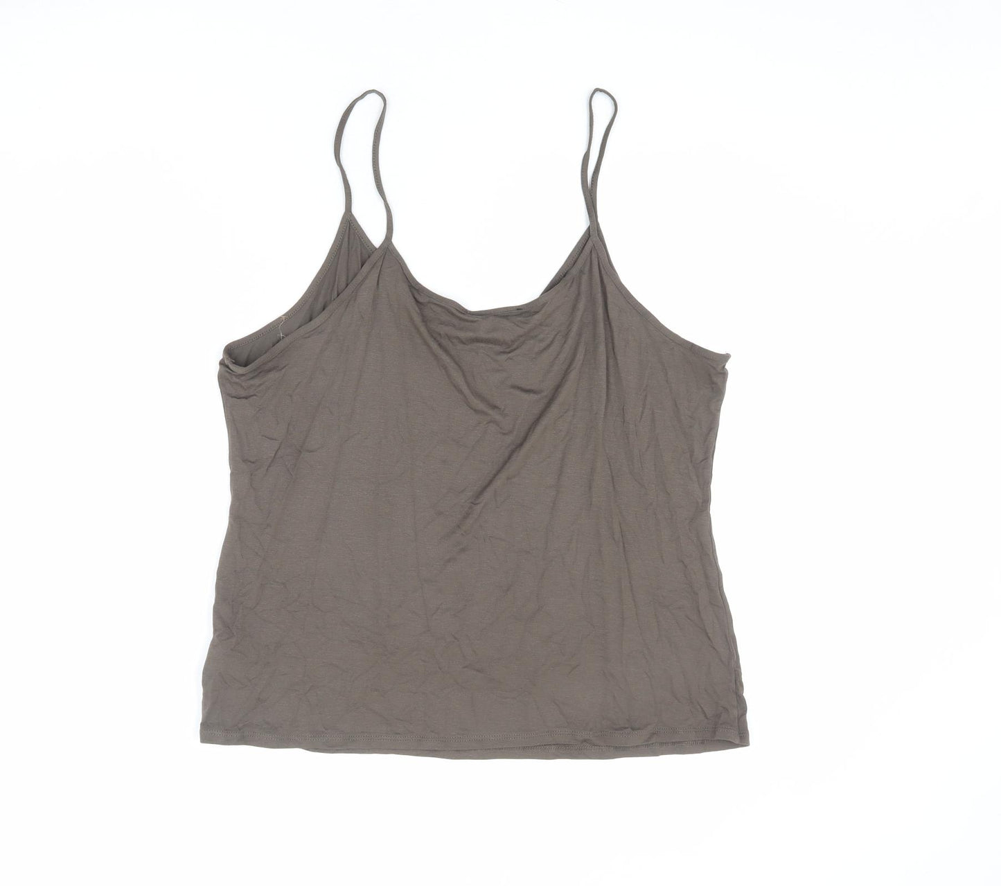 NEXT Womens Brown Viscose Camisole Tank Size 22 Scoop Neck