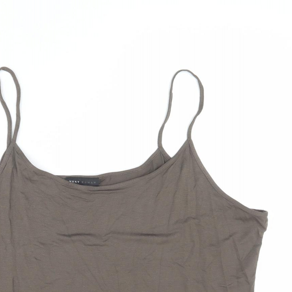 NEXT Womens Brown Viscose Camisole Tank Size 22 Scoop Neck