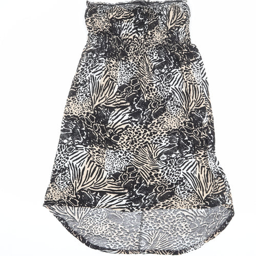 Dorothy Perkins Womens Multicoloured Animal Print Polyester Fit & Flare Size 14 Off the Shoulder Pullover - Leopard Print, Snake Print, Zebra Print