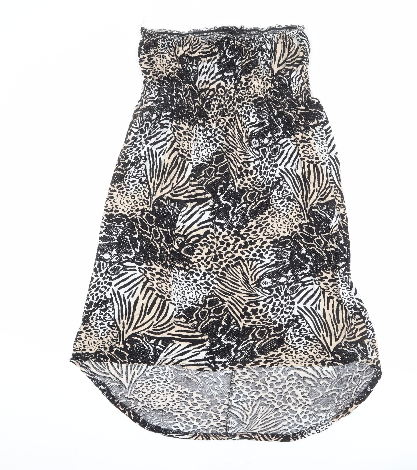 Dorothy Perkins Womens Multicoloured Animal Print Polyester Fit & Flare Size 14 Off the Shoulder Pullover - Leopard Print, Snake Print, Zebra Print