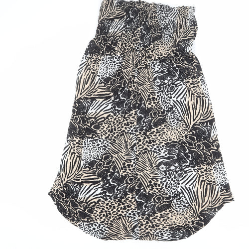 Dorothy Perkins Womens Multicoloured Animal Print Polyester Fit & Flare Size 14 Off the Shoulder Pullover - Leopard Print, Snake Print, Zebra Print