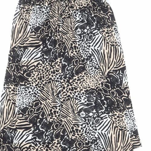 Dorothy Perkins Womens Multicoloured Animal Print Polyester Fit & Flare Size 14 Off the Shoulder Pullover - Leopard Print, Snake Print, Zebra Print