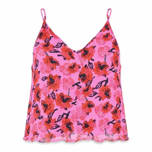 ASOS Womens Pink Geometric Viscose Camisole Blouse Size 14 V-Neck