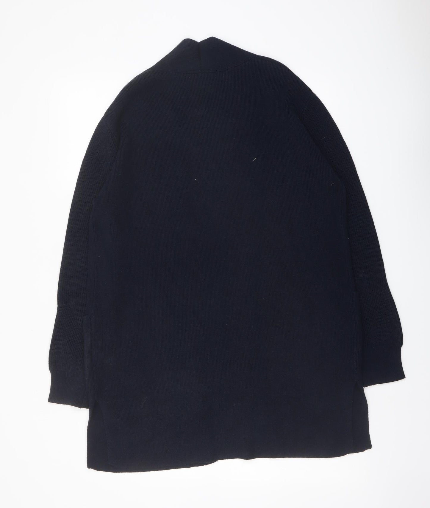 Marks and Spencer Womens Blue V-Neck Viscose Cardigan Jumper Size 12