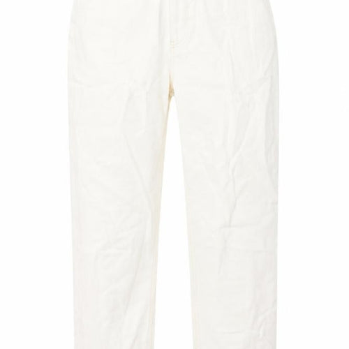 I SAW IT FIRST Womens Ivory Cotton Mom Jeans Size 10 L27 in Regular Button