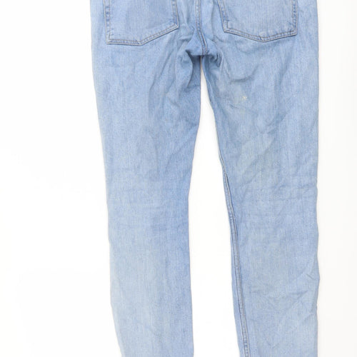 Weekday Mens Blue Cotton Straight Jeans Size 30 in L30 in Slim Button