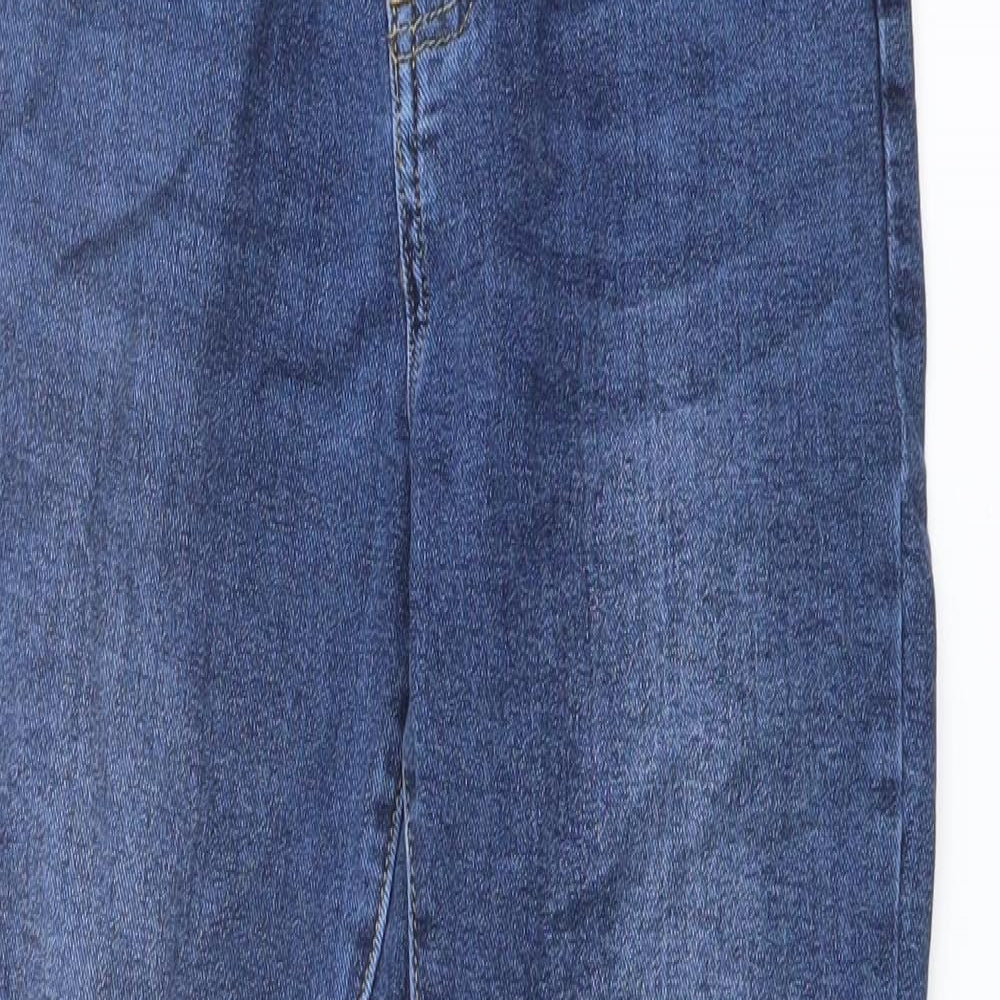 Miss Bon Womens Blue Cotton Mom Jeans Size 6 L27 in Regular Button