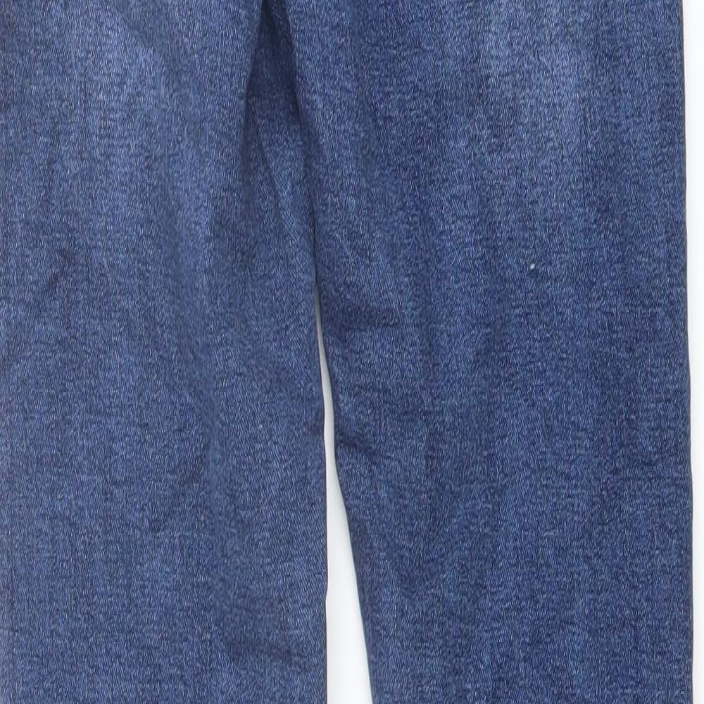 Miss Bon Womens Blue Cotton Mom Jeans Size 6 L27 in Regular Button