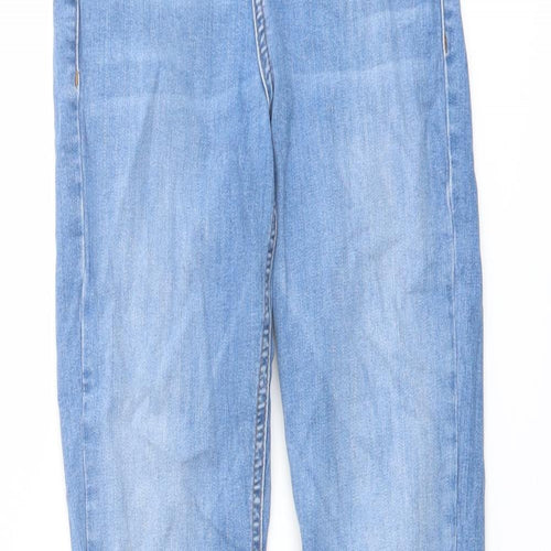 Topshop Womens Blue Cotton Skinny Jeans Size 25 in L27 in Regular Button