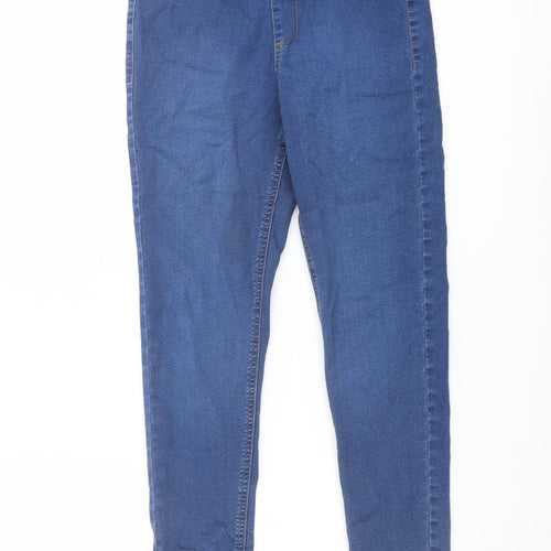 Marks and Spencer Womens Blue Cotton Skinny Jeans Size 10 L26 in Regular