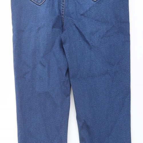 Marks and Spencer Womens Blue Cotton Skinny Jeans Size 10 L26 in Regular
