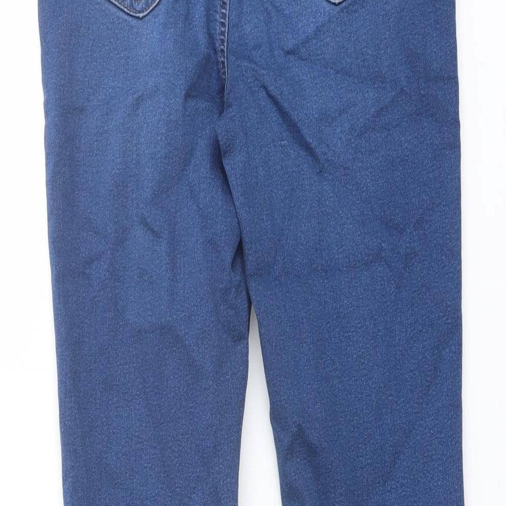 Marks and Spencer Womens Blue Cotton Skinny Jeans Size 10 L26 in Regular
