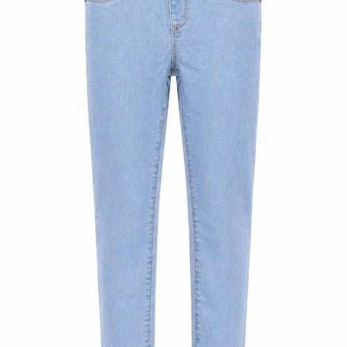 Denim & Co. Girls Blue Cotton Skinny Jeans Size 8-9 Years Regular Pullover