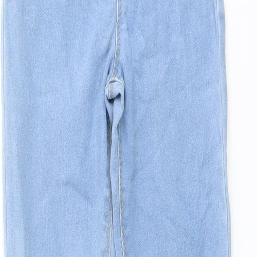 Denim & Co. Girls Blue Cotton Skinny Jeans Size 8-9 Years Regular Pullover