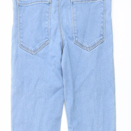 Denim & Co. Girls Blue Cotton Skinny Jeans Size 8-9 Years Regular Pullover