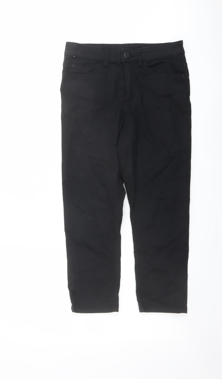 Marks and Spencer Womens Black Cotton Skinny Jeans Size 8 L21 in Regular Button