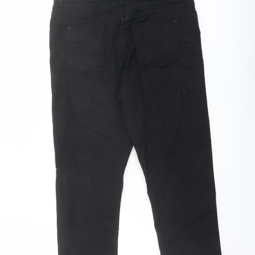 Marks and Spencer Womens Black Cotton Skinny Jeans Size 8 L21 in Regular Button
