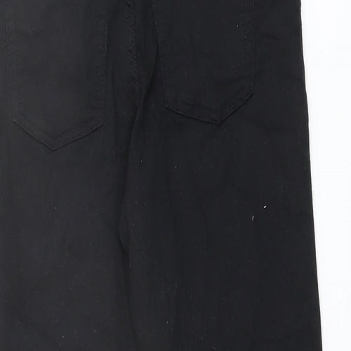 Marks and Spencer Womens Black Cotton Skinny Jeans Size 8 L21 in Regular Button