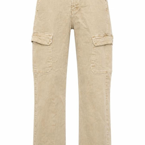 Brownie Womens Beige Cotton Straight Jeans Size XS L26 in Regular Button