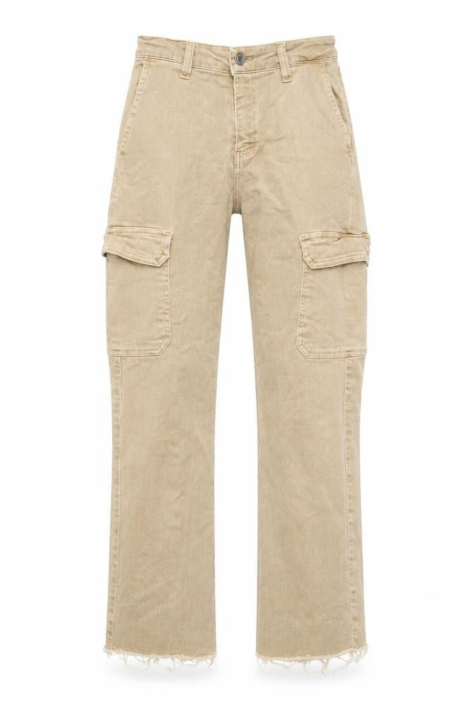 Brownie Womens Beige Cotton Straight Jeans Size XS L26 in Regular Button