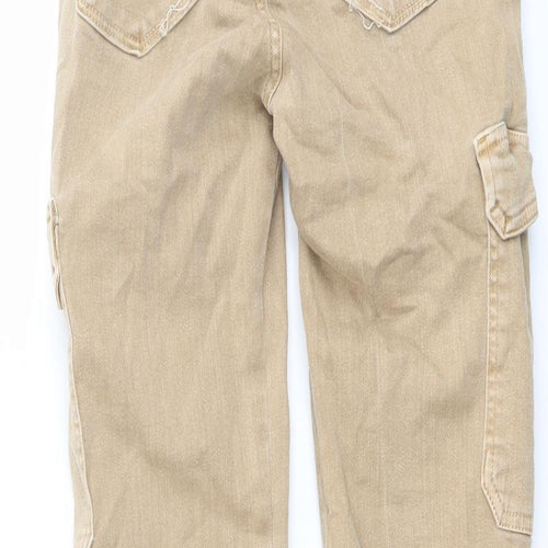 Brownie Womens Beige Cotton Straight Jeans Size XS L26 in Regular Button