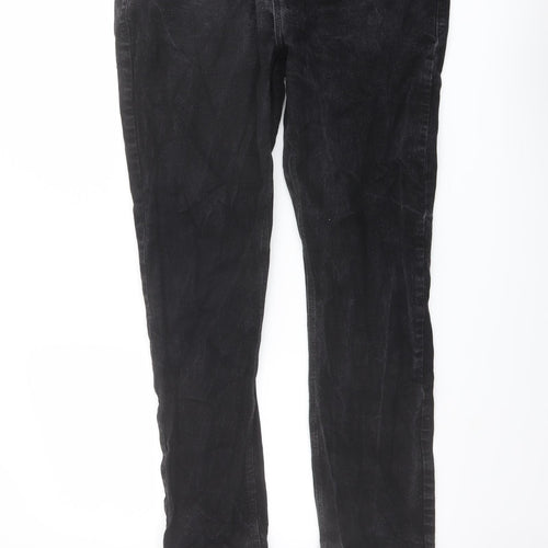 French Connection Mens Black Cotton Straight Jeans Size 36 in L32 in Regular Button