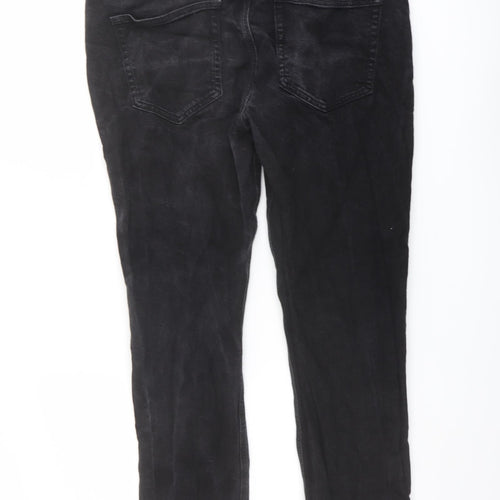 French Connection Mens Black Cotton Straight Jeans Size 36 in L32 in Regular Button