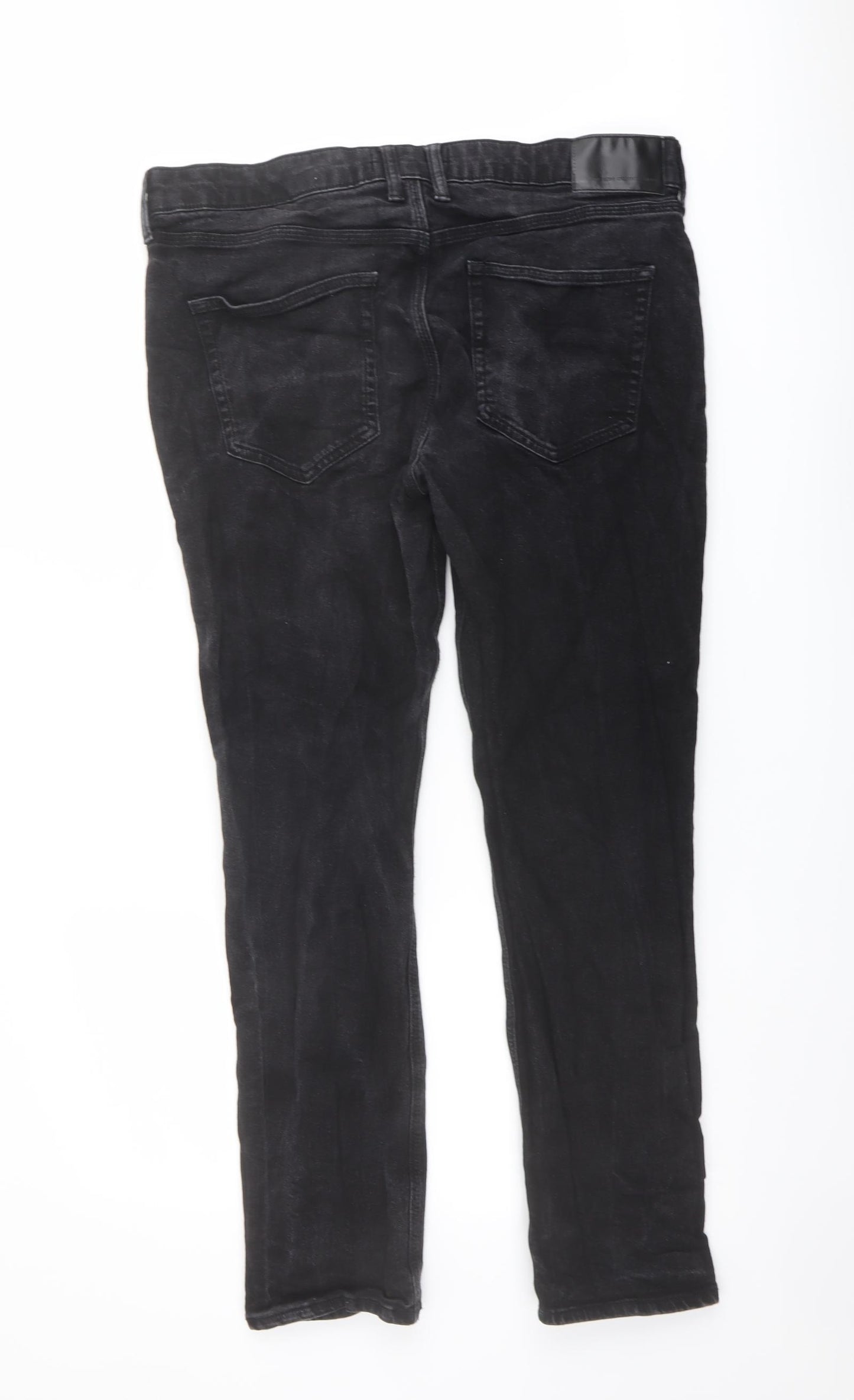 French Connection Mens Black Cotton Straight Jeans Size 36 in L32 in Regular Button