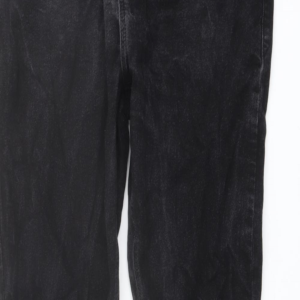 French Connection Mens Black Cotton Straight Jeans Size 36 in L32 in Regular Button