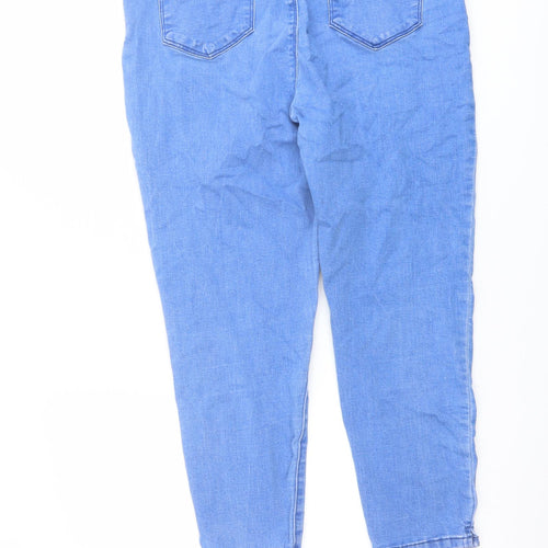 George Womens Blue Cotton Skinny Jeans Size 16 L22 in Regular