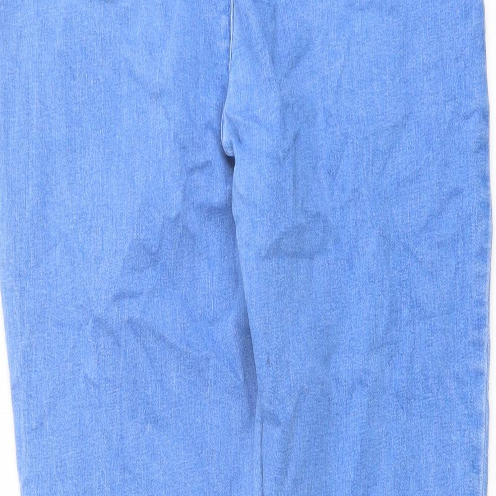 George Womens Blue Cotton Skinny Jeans Size 16 L22 in Regular