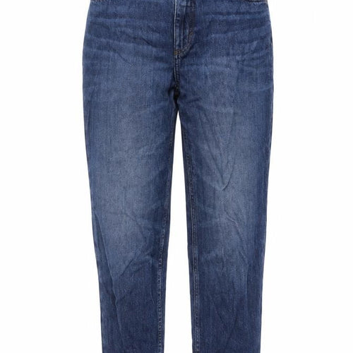 Monki Womens Blue Cotton Mom Jeans Size 31 in L26 in Regular Button - q