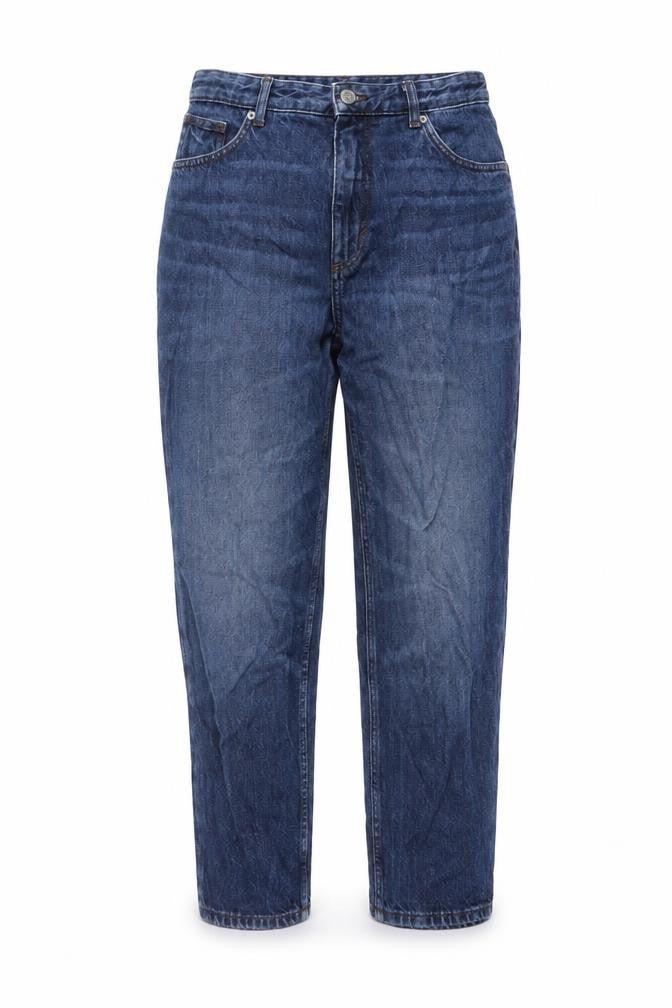 Monki Womens Blue Cotton Mom Jeans Size 31 in L26 in Regular Button - q
