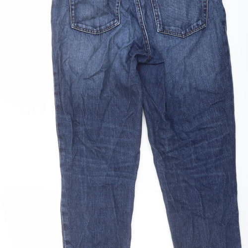 Monki Womens Blue Cotton Mom Jeans Size 31 in L26 in Regular Button - q