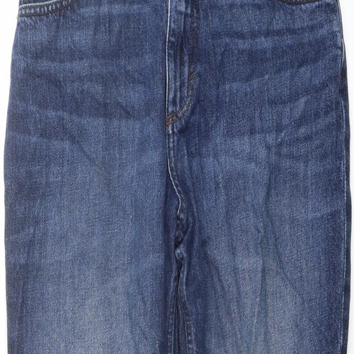 Monki Womens Blue Cotton Mom Jeans Size 31 in L26 in Regular Button - q