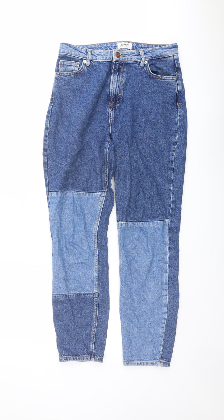 Only Womens Blue Cotton Straight Jeans Size 26 in L32 in Regular Button
