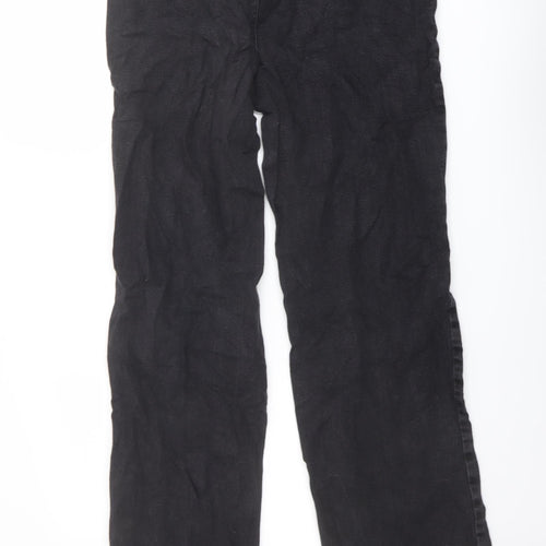 Missguided Womens Grey Cotton Wide-Leg Jeans Size 8 L35 in Regular Button